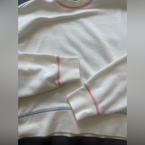 Rails Alice Cream Rainbow Stitched Sweatshirt Cropped Sporty Boxy Fit Size XS - Picture 4 of 5